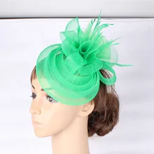 Fashion multiple color crinoline fascinator headwear wedding font b hat b font colorful mesh occasion headpiece