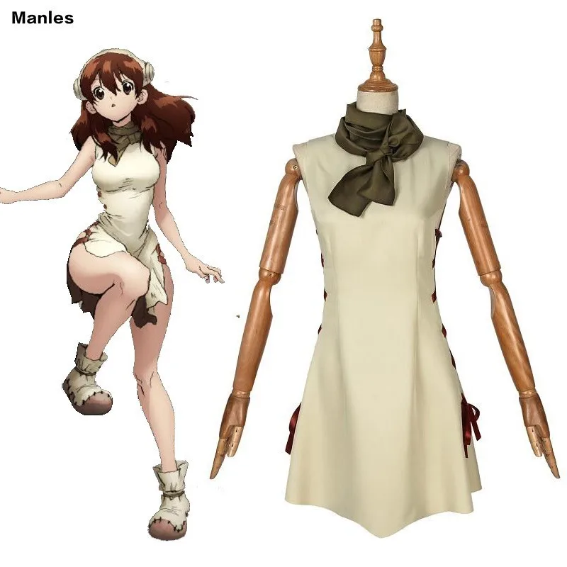 

Anime Dr. Stone Costume Yuzuriha Ogawa Cosplay Adult Taiju Oki Full Set Custom Halloween Christmas Carnival Party Girl Dress