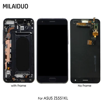 

LCD Display For ASUS ZenFone 4 Pro ZS551KL Touch Screen Digitizer Black White with Frame Full Assembly Replacement 5.5"