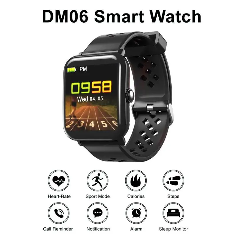 DM06 Bluetooth Смарт часы пульсометр кровяное давление сна спортивный браслет