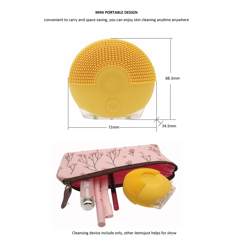 facial clean brush yellow 8