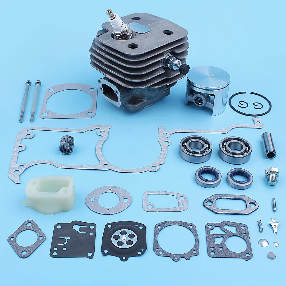 52mm Cylinder Piston Kit For Husqvarna 162 266 266SE Big Bore Saw Nikasil Coated