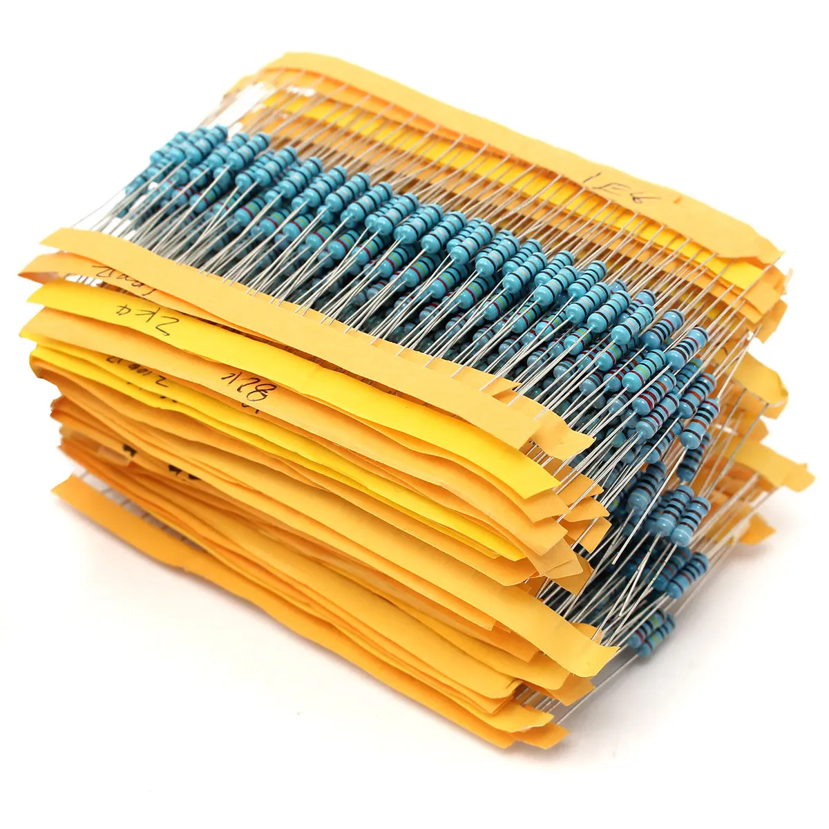 

1000Pcs 5% 1/2W 0.5W Metal Film Resistor 50 Values Assorted Kit 0.1 ohm~4.7M ohm Capacitor