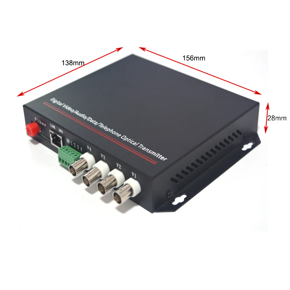 Видео/Ethernet/RS485/232 данные по волокну-Оптические медиаконвертеры-FC одномодовый 20 км для системы наблюдения