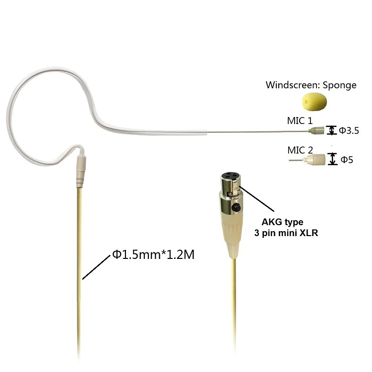 L5A   01-2  750  single ear headset microphone