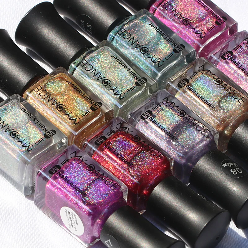 Buy 16 colors 6ML Holographic Holo Glitter Nail Polish