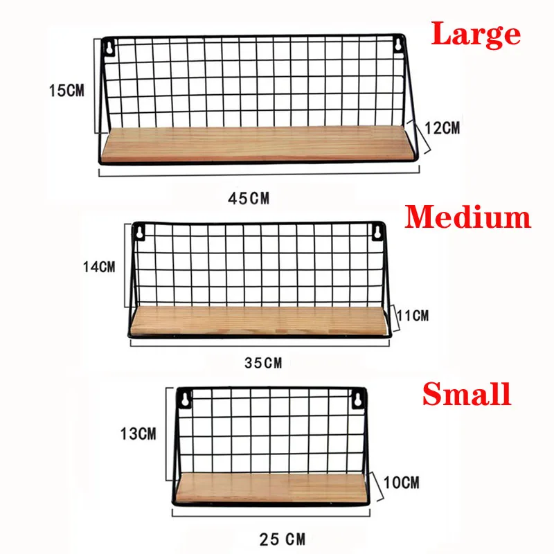 Деревянная железная настенная полка, настенный стеллаж для хранения, органайзер для кухни, спальни, домашний декор, детская комната, сделай сам, Настенный декор, держатель