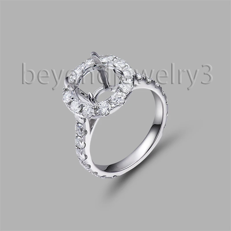 

Full Cut SI Clarity Diamond Semi Mount Round 9.5mm Cut Setting Ring