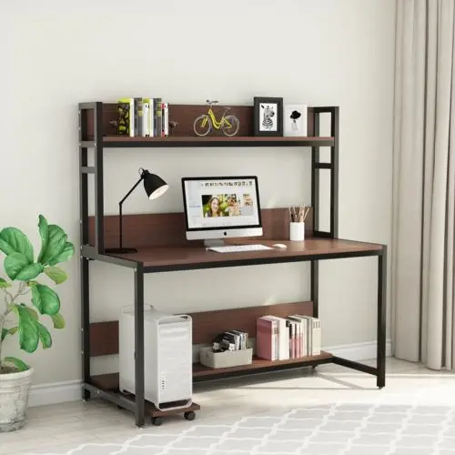 Tribesigns 55 Large Computer Desk With Hutch And Bookshelf For