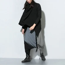 Hip Hop Baggy Joggers Men Dancing Patchwork Striped Sweatpants Streetwear Cross-pant Cotton Blended Casual Harem Pants Men