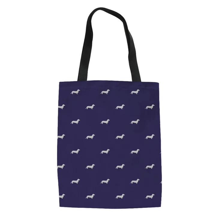 ZJZ373Z22 WHEREISART Doxie Dachshund дизайн Холщовая Сумка для женщин большие складные сумки для покупок женская модная сумка через плечо с ручкой многоразовые - Цвет: ZJZ373Z22