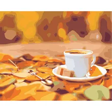Картина на холсте по номерам 40x50 см, Хобби DIY, натюрморт картина, кофе краски по номерам