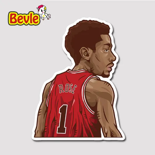 

Bevle 9360 Bastetball Super Star Derrick Rose Waterproof Stickers Laptop Luggage Fashion Car Graffiti Cartoon Sticker