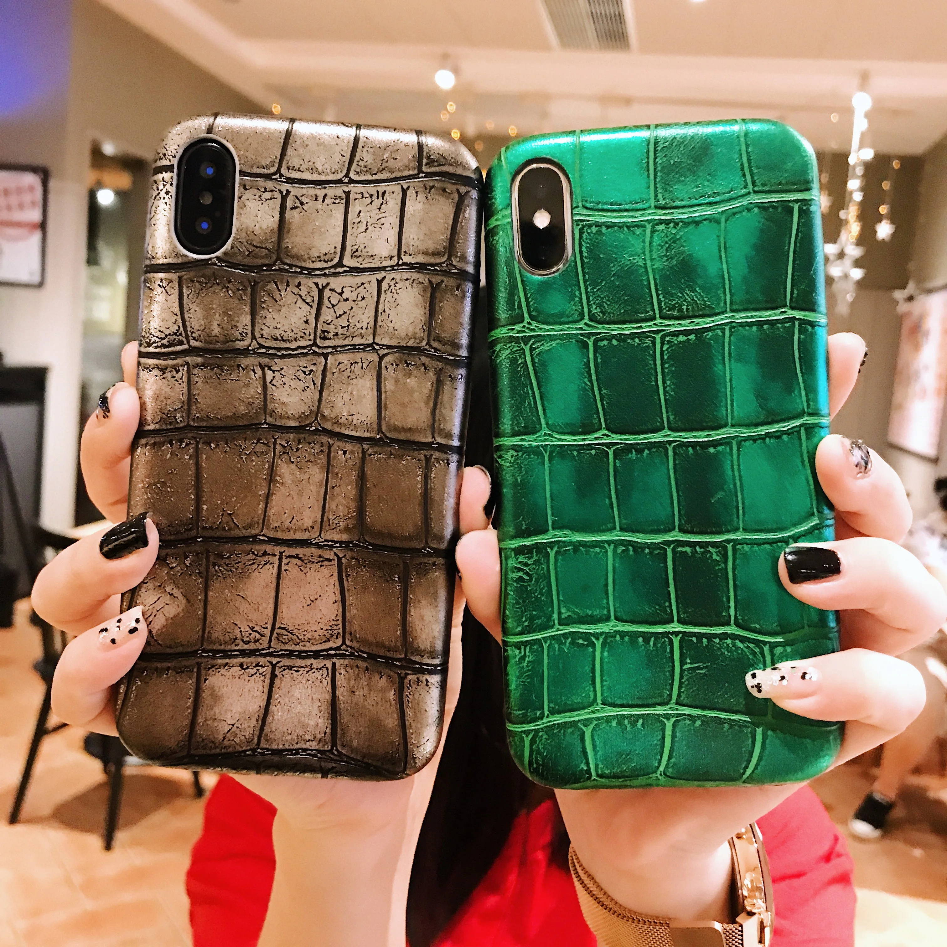 

Starktni Retro Crocodile Pattern Soft Phone Case Funda For Apple iphone X XS MAX XR For iphone 6s 6 7 8 Plus XR Protective Shell