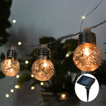

10 20leds Solar Powered Copper Wire Light Outdoor Waterproof Solar String Lights Garden Lamp for Holiday Courtyard Garden