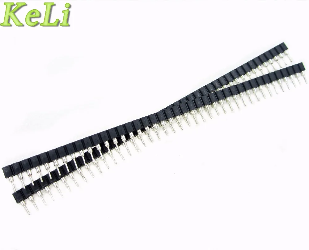 

10pcs 1x40 Pin 2.54 Round Female & Male Pin Header