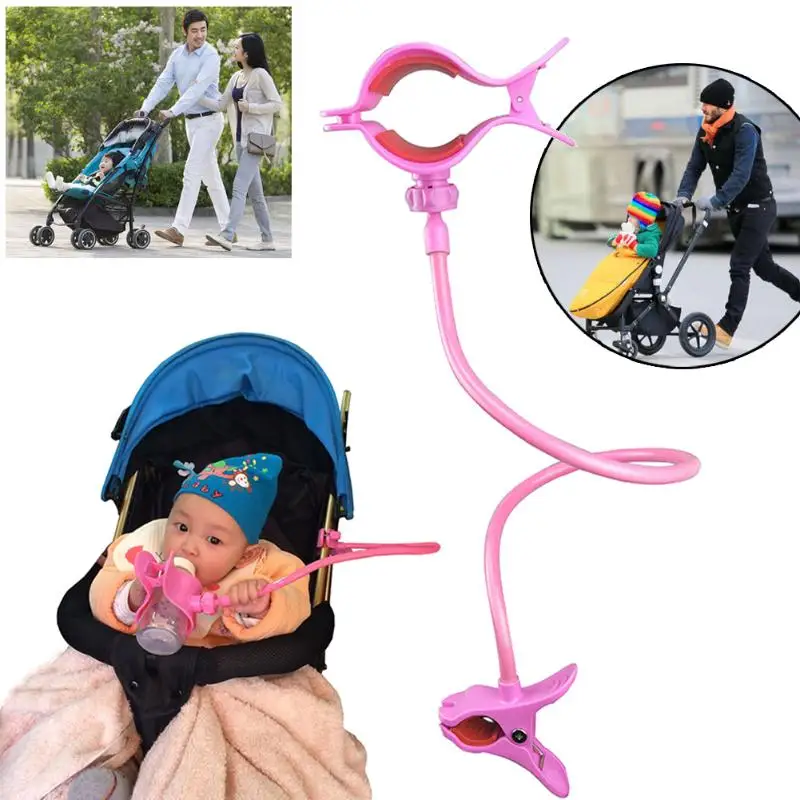 Baby Strollers best of sale Adjustable Baby Feeding Bottle Clip Holder for Baby Crib Stroller Long Flexible Hands-free Hose Pushchair Bed Bottle Clip Holder Baby Strollers cheap