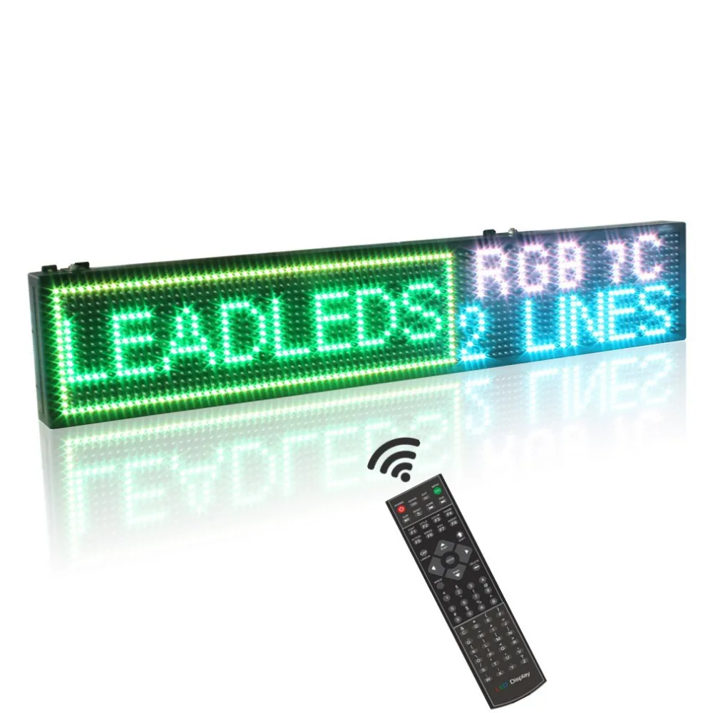 30X6 дюймов светодиодный полноцветный RGB SMD дисплей-витрина доска для сообщений, программируемый прокручивающийся дисплей Быстрая программа на пульте