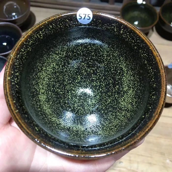 

Jianzhan Handcrafted Matcha Tea Bowl - Green Tenmoku