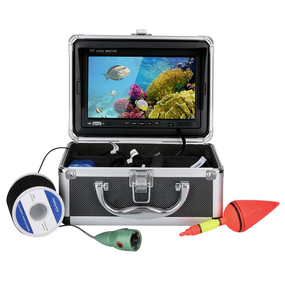 الاتحاد الأوروبي التوصيل 1000tvl hd الاسماك المكتشف ماء underwater كاميرا فيديو مسجل للماء lcd فيديو الصيد 20/30 متر