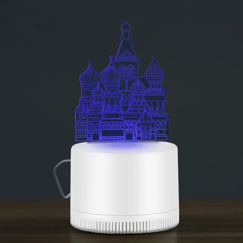 2019 Творческий Крытый USB москитная убийца лампы 3D ночник Детские Настольный светильник для спальни без излучения лампа от комаров