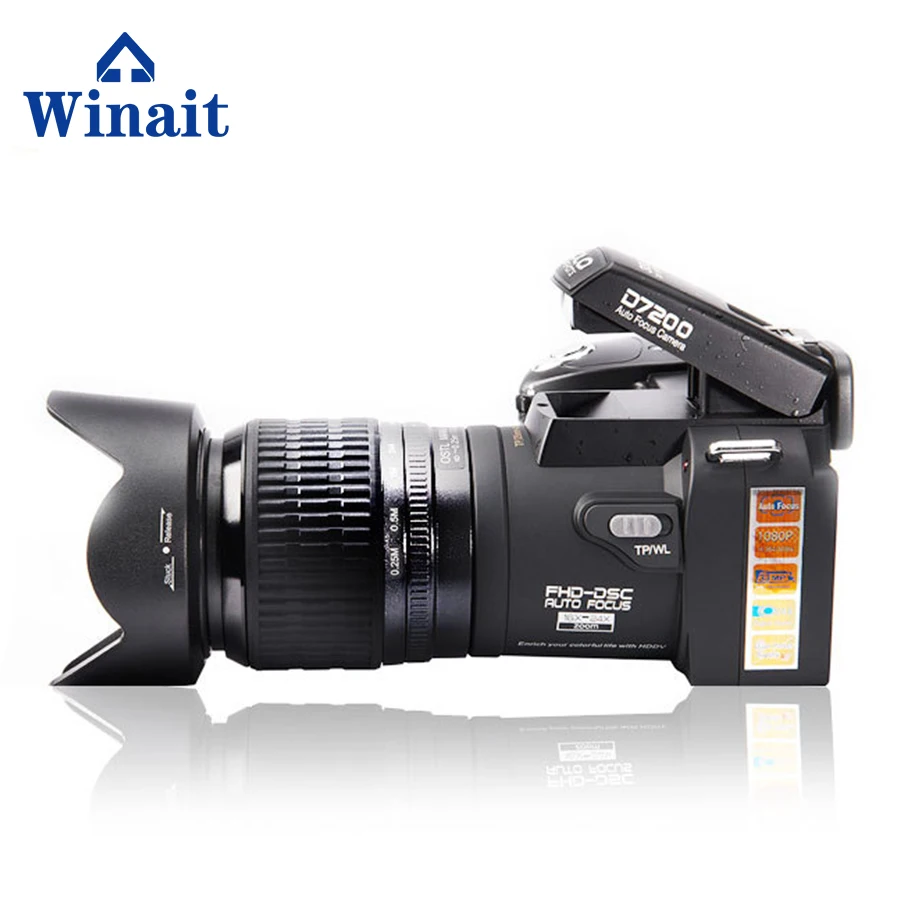 Бренд Winait Polo D7100/d7200 33MP DSLR цифровая видеокамера со сменным объективом