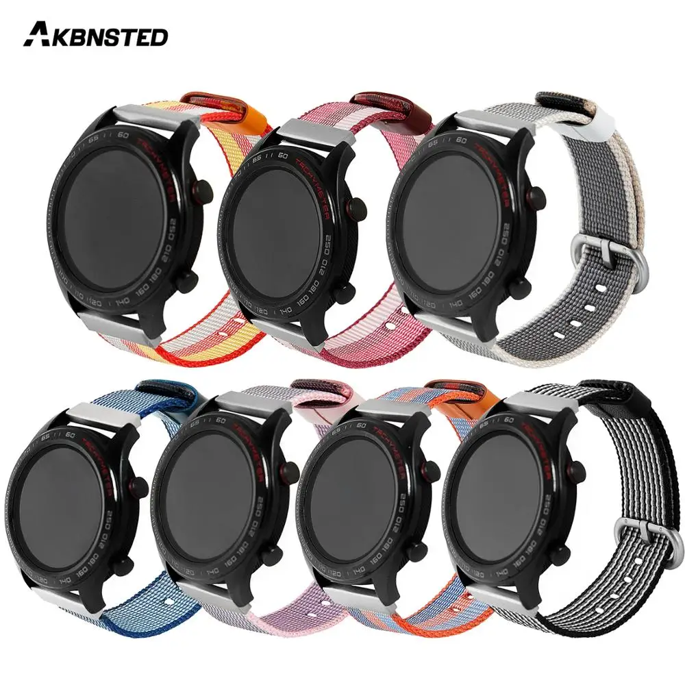 

AKBNSTED Replacement Nylon Strap For Huawei Watch GT Sport Wristband Bracelet Watch Band For Honor Watch Magic Accessories