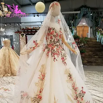 

AIJINGYU Lace Wedding Dress With Long Train Gowns 2018 Collection Xiamen Free Shipping Sexy Gown Wedding Dresses For Woman