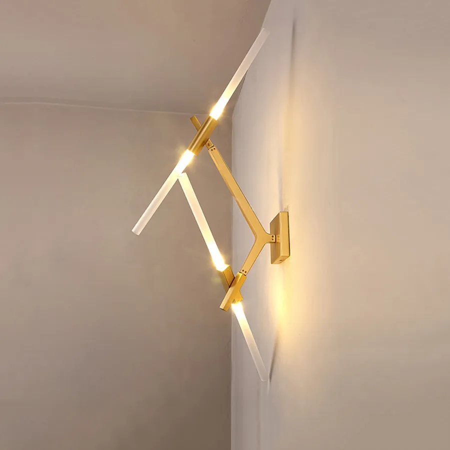 Thrisdar скандинавский филиал подсветка стен в коридоре для коридора прикроватный стеклянный трубчатый настенный светильник художественная