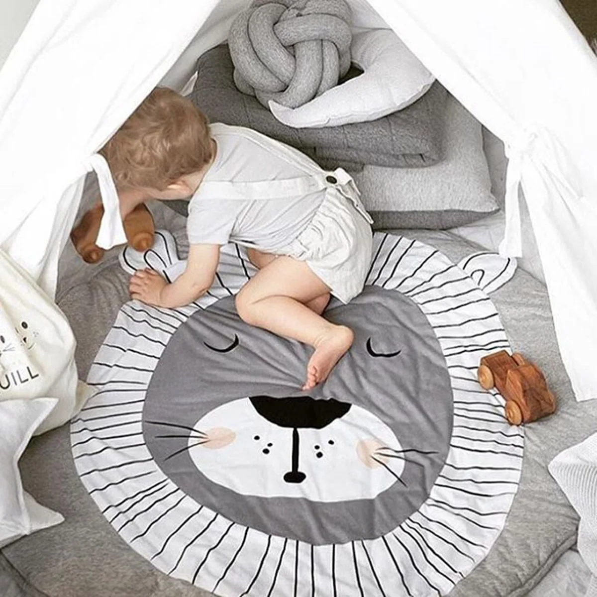 

Lion Head Baby Blanket Crawling Game Mats Play Mat Rabbit Lion Animal Newborn Infant Sleeping Mat Climbing floor Carpet