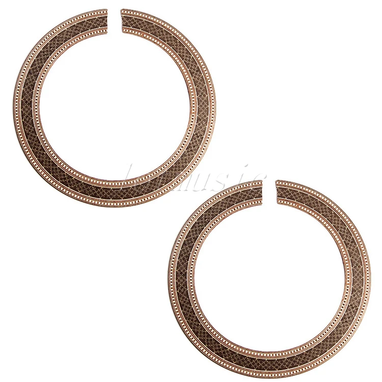 2 упак. классическая гитара древесины инкрустированные розетка высокое