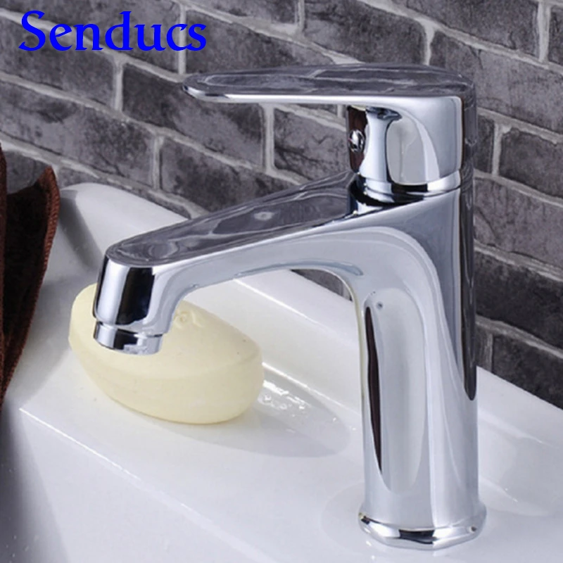 

Free shipping Hot cold bathroom basin faucet with single handle zinc alloy basin sink faucet of polished chrome basin mixer tap