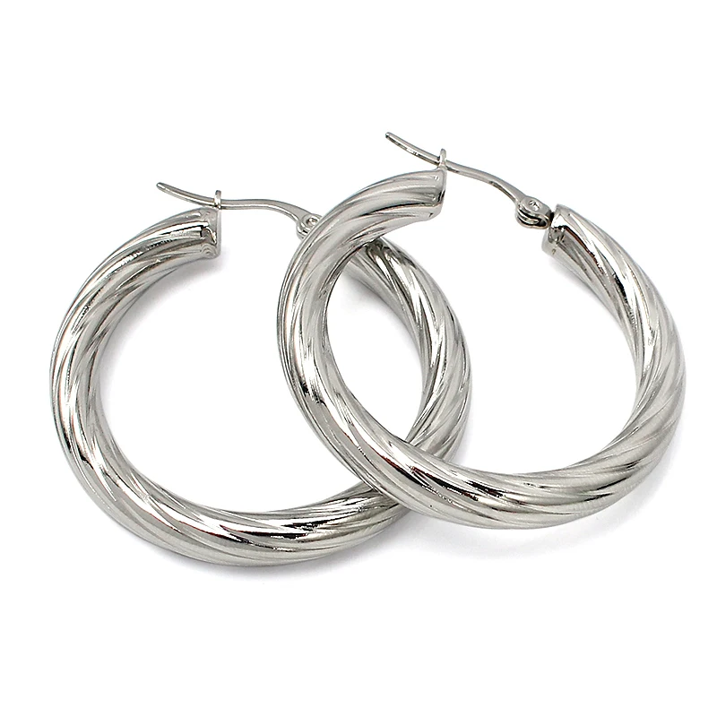 Серьги кольца женские Большие серебристые диаметром 41 мм|big hoop earrings|fashion earringshoop