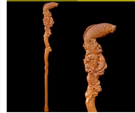 

Mahogany wood carved old cane crutches leading cane Walker birthday gift gift Hand-carved Rosewood Dragon Head Cane