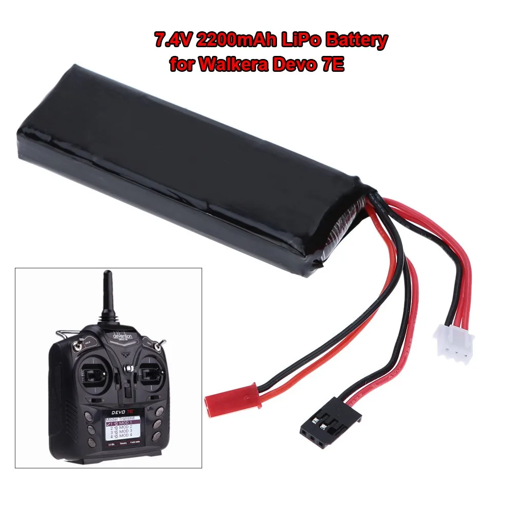 7,4 V 2200mAh LiPo батарея 2S для Walkera Devo 7E RC передатчик