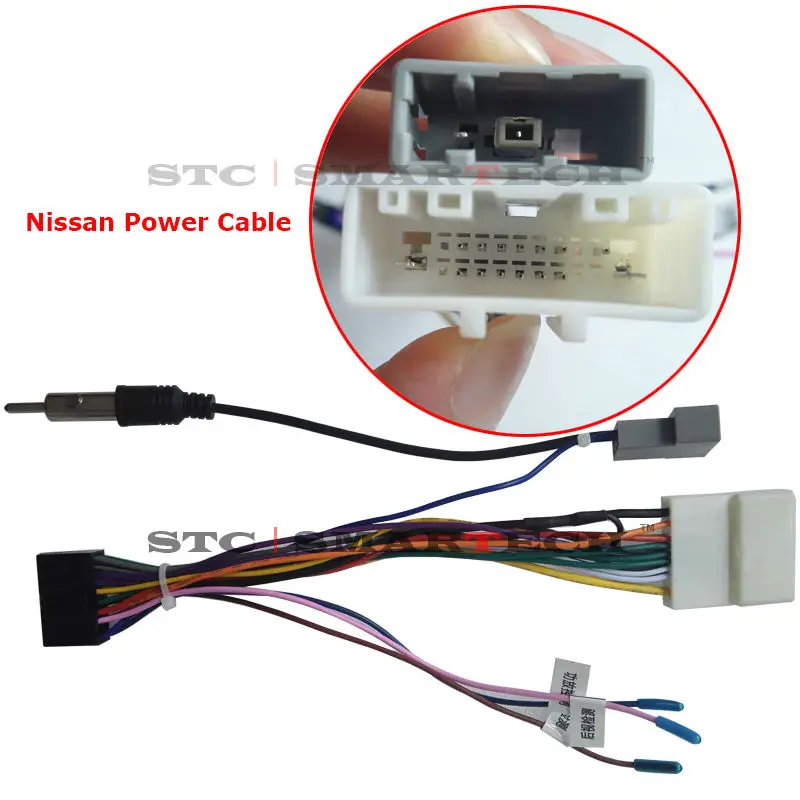 

SMARTECH Android Car DVD player GPS Navigation Stereo Radio Head Unit Power Cable For NISSAN And For TOYOTA