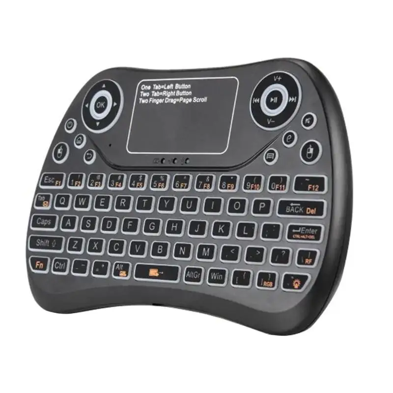 7 цветов Беспроводная клавиатура с подсветкой Micro USB Air mouse Touchpad игровая воздушная мышь для Android tv/PS3/XBOX360