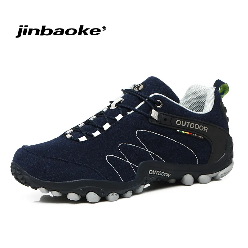 JIBAOKE уличные горные треккинговые ботинки мужские и женские Треккинговые ботинки Водонепроницаемые кожаные альпинистские ботинки уличные спортивные ботинки