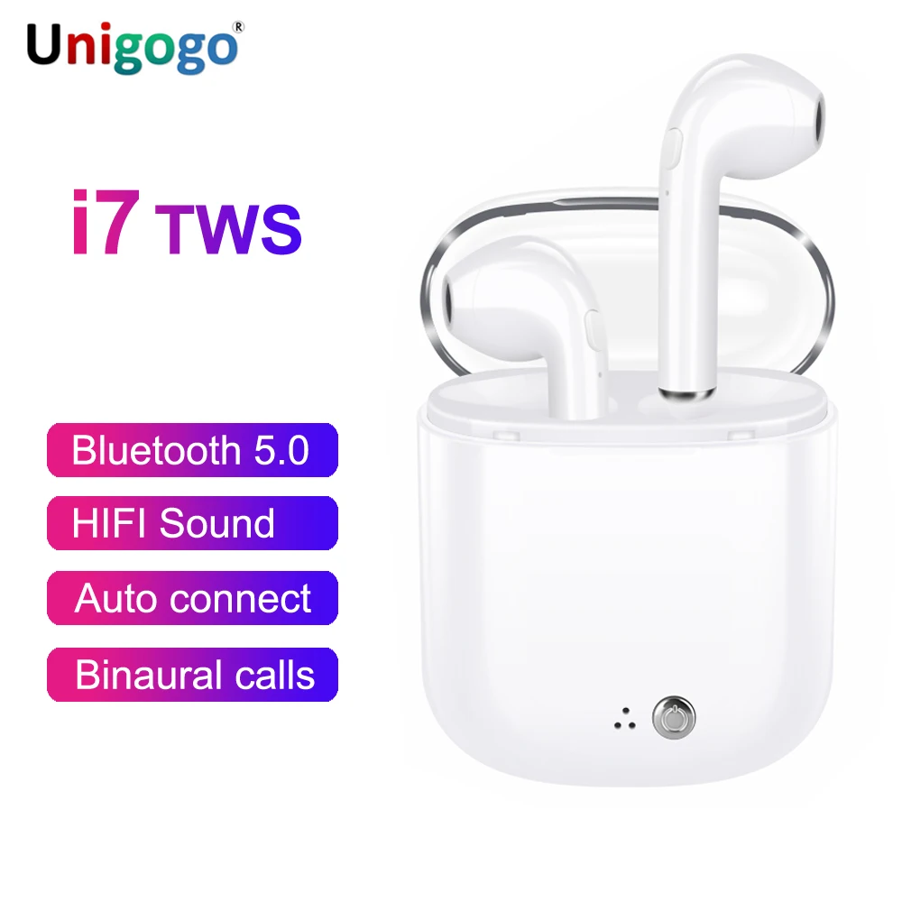 TWS гарнитура i7s tws Ture беспроводные наушники Bluetooth 5 0 стерео спортивные с зарядным