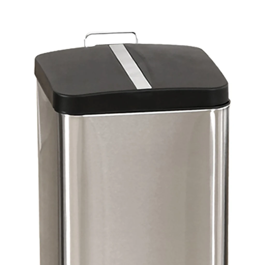 Step-On 6 Litre / 1.6 Gallon Trash Can, Stainless Steel, Rectangle