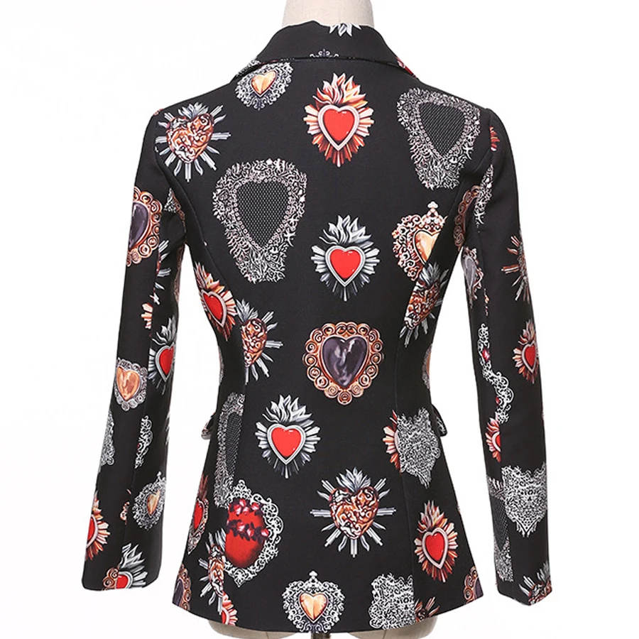 SEQINYY Vintage Blazers 2018 Early Autumn Woman's New Long Sleeve High Street Printed Single Breasted Notched Fashion Jackets - 32942089156 SEQINYY Vintage Blazers 2018 Early Autumn Woman's New Long Sleeve High Street Printed Single Breasted Notched Fashion Jackets - 32942089156