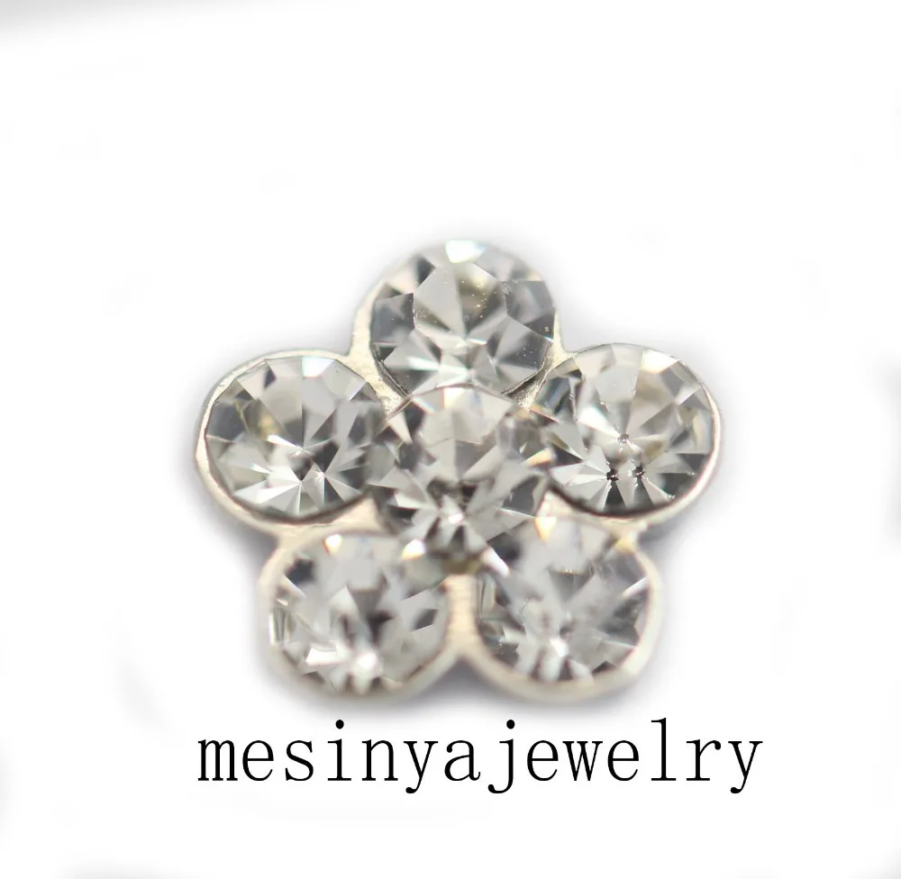 

10pcs April birthday flower floating charms for glass locket Min amount $15 per order mixed items, FC-955