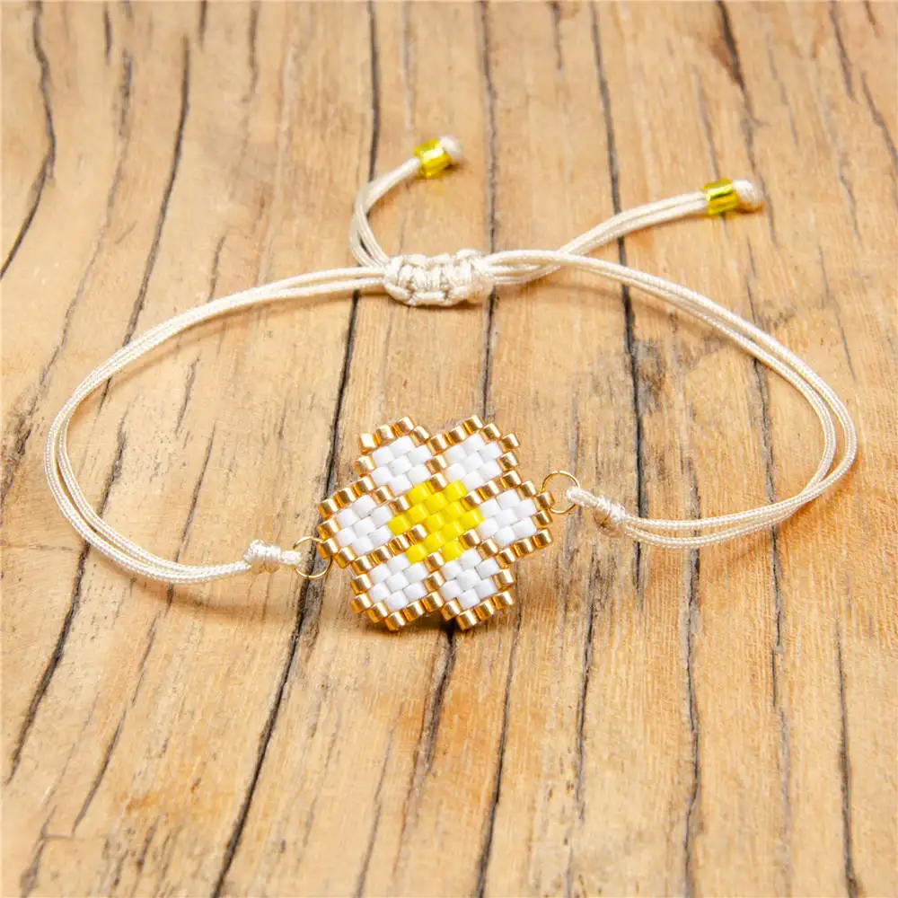 

Go2boho MIYUKI Bracelet Bohemia Pulseras Delica Trendy Jewelry Flower Boho Bracelets Handmade 2019 Women Friendship Gift New