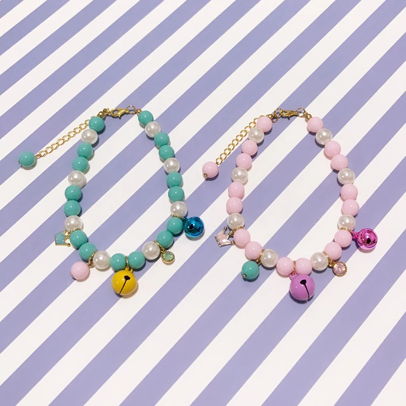 [Candy] Colorful Beads Pet Dog Necklace Fashion New Pets Products Dog