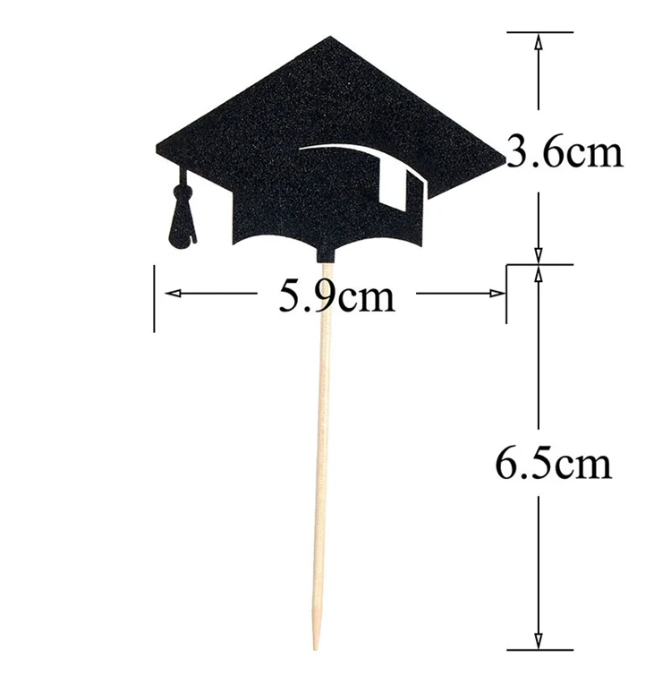 12 шт., колпачок холостяка, топперы для кексов, Выпускные вечерние украшения, выпускник класса, аксессуары для фотобудки, выпускной