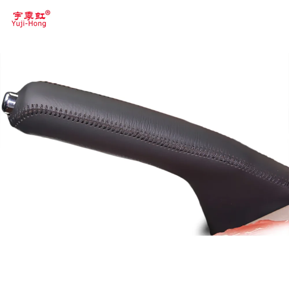 

Yuji-Hong Car Handbrake Covers Case for TOYOTA RAV4 2009~2012 Genuine Leather DIY Car-styling Leather Cover Handbrake Grips