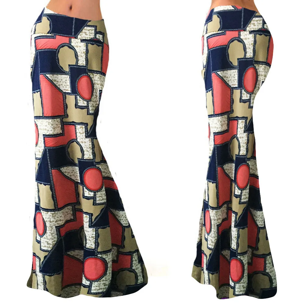 

Long Skirt Summer Womens High Waisted Print Bodycon Boho Long Maxi Evening Party Beach Skirt faldas mujer moda 2019 #N05