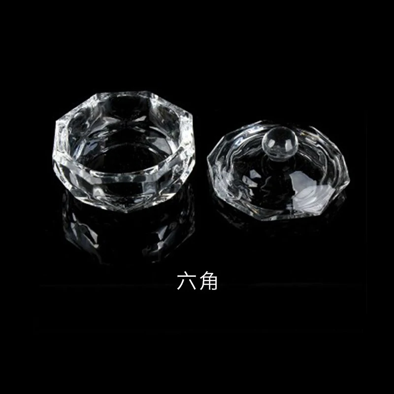 1 piece Acrylic Liquid Glass Acrylic Powder Dappen Dish Crystal Glass Cup for Acrylic Nail Art Clear White Color Transparent Kit