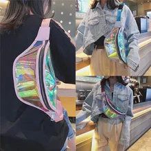 Женская сумка на пояс для девочек, лазерная прозрачная сумка на пояс, модная новинка, регулируемый пояс, кошелек, сумка, сумки, женские сумки из ПВХ