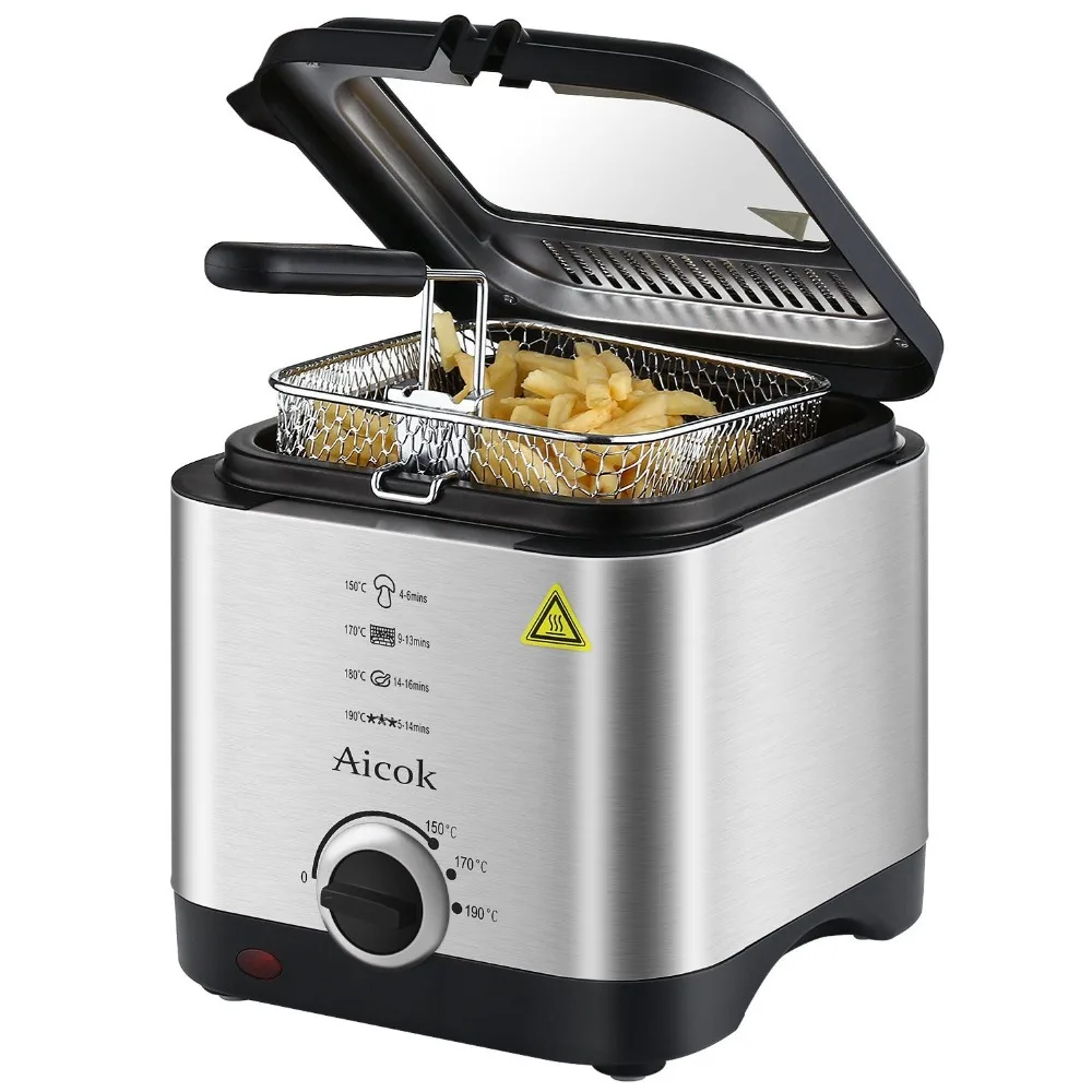 Electric Deep Fryer Mini Deep Fat Fryer Smart Home Fryer Large Capacity